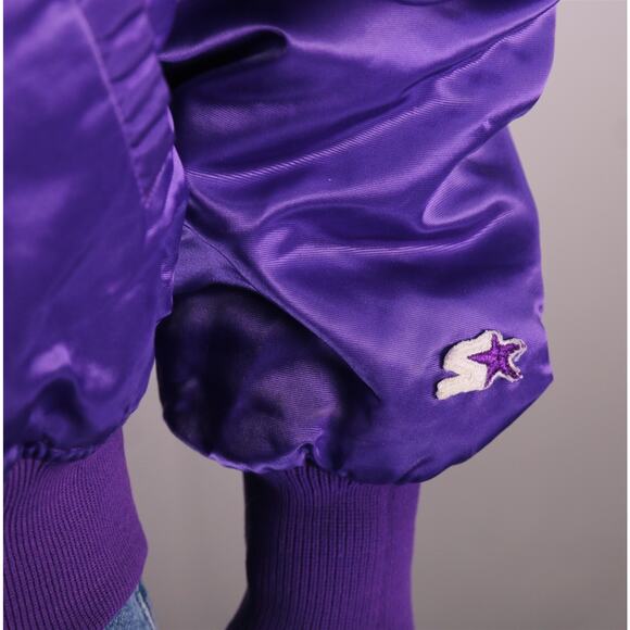 Los Angeles Lakers Vintage 80s Starter Satin Jacket Purple Pro Line XXL - Picture 5 of 11